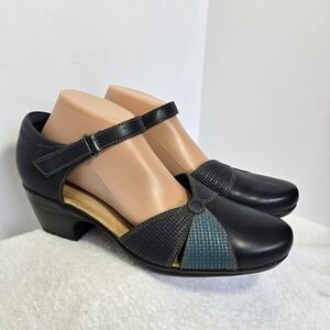 Clarks Collection Pumps Heel Mary Jane's Emily Rae Womens Size 12  Blue Shoes